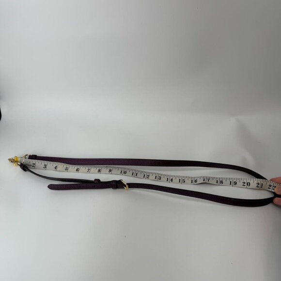 Coach Leather Bag Strap Plum Purple Gold Hardware - New main image 5